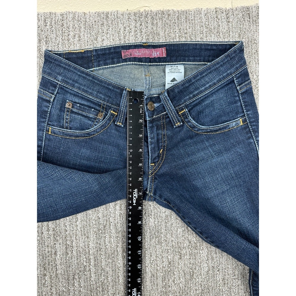 Levi's 524 Women's Too Superlow Flare Blue Jeans - Size 3 Medium (29x31.5) - Picture 10 of 11